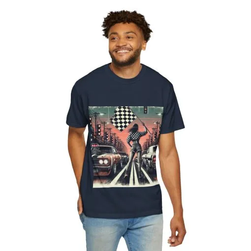 Retro Racing Flag T-Shirt - Unisex Garment-Dyed Tee for Car Enthusiasts - Image 20