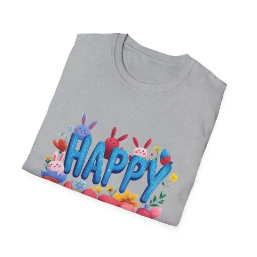 Easter Joy Unisex Softstyle T-Shirt - Spring Floral Design - Image 13