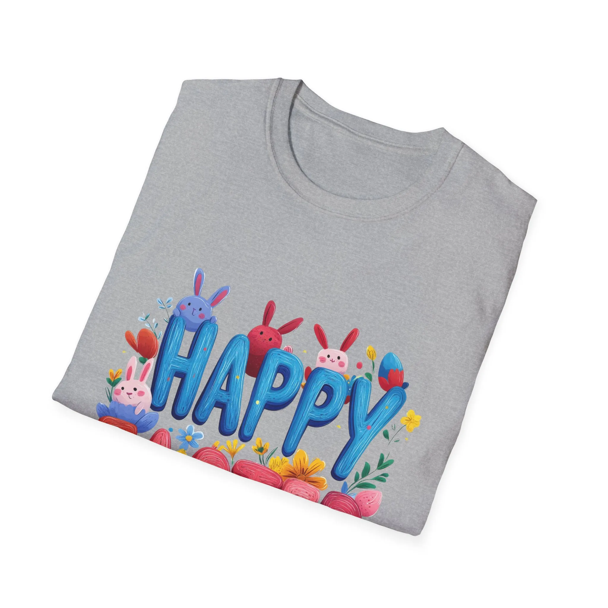 Easter Joy Unisex Softstyle T-Shirt - Spring Floral Design - Image 13