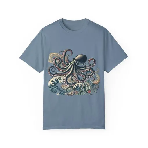 Unisex Ocean-Inspired Octopus T-Shirt - Nautical Graphic Tee - Image 2
