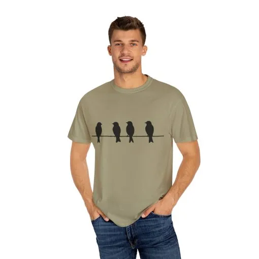 Minimalist Bird Silhouette Unisex T-Shirt - Image 15