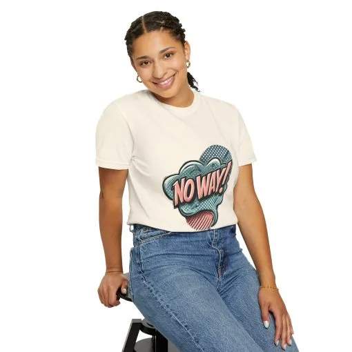 'No Way!' Graphic Tee - Unisex Garment-Dyed T-Shirt for Casual Vibes - Image 12