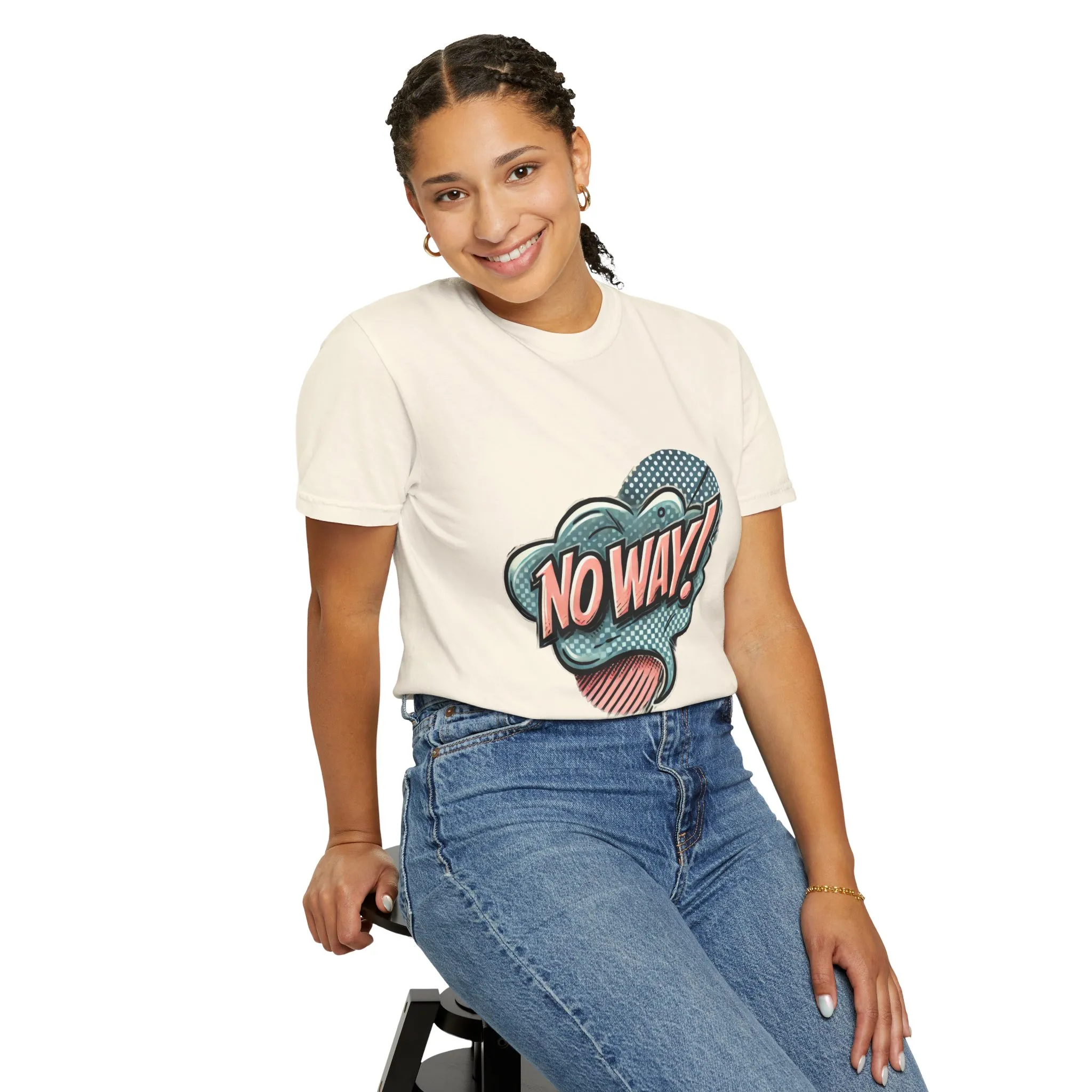 'No Way!' Graphic Tee - Unisex Garment-Dyed T-Shirt for Casual Vibes - Image 12