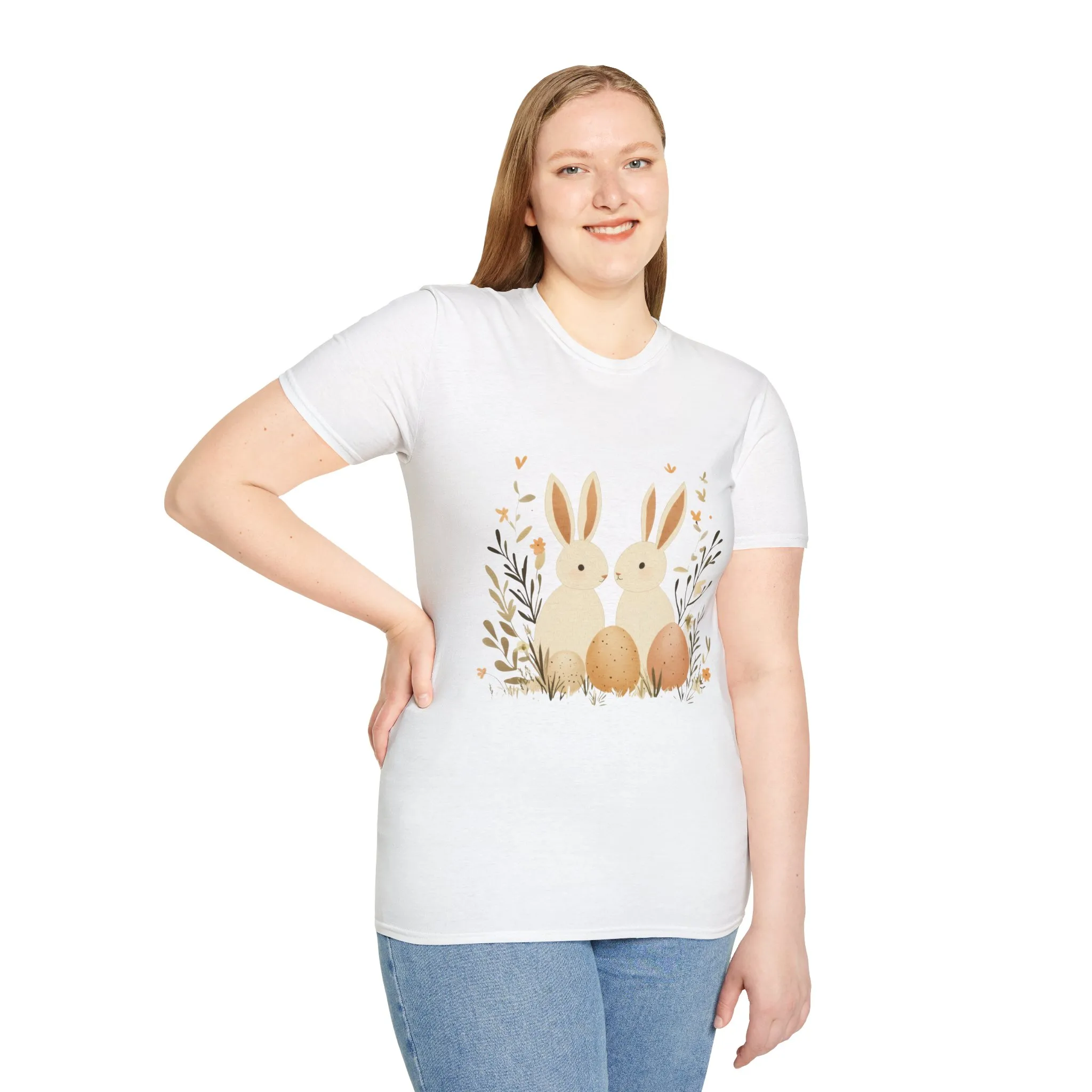 Easter Bunny Graphic Unisex Softstyle T-Shirt - Image 7