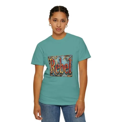 Rebel Unisex Garment-Dyed T-Shirt - Vintage Style Graphic Tee - Image 20