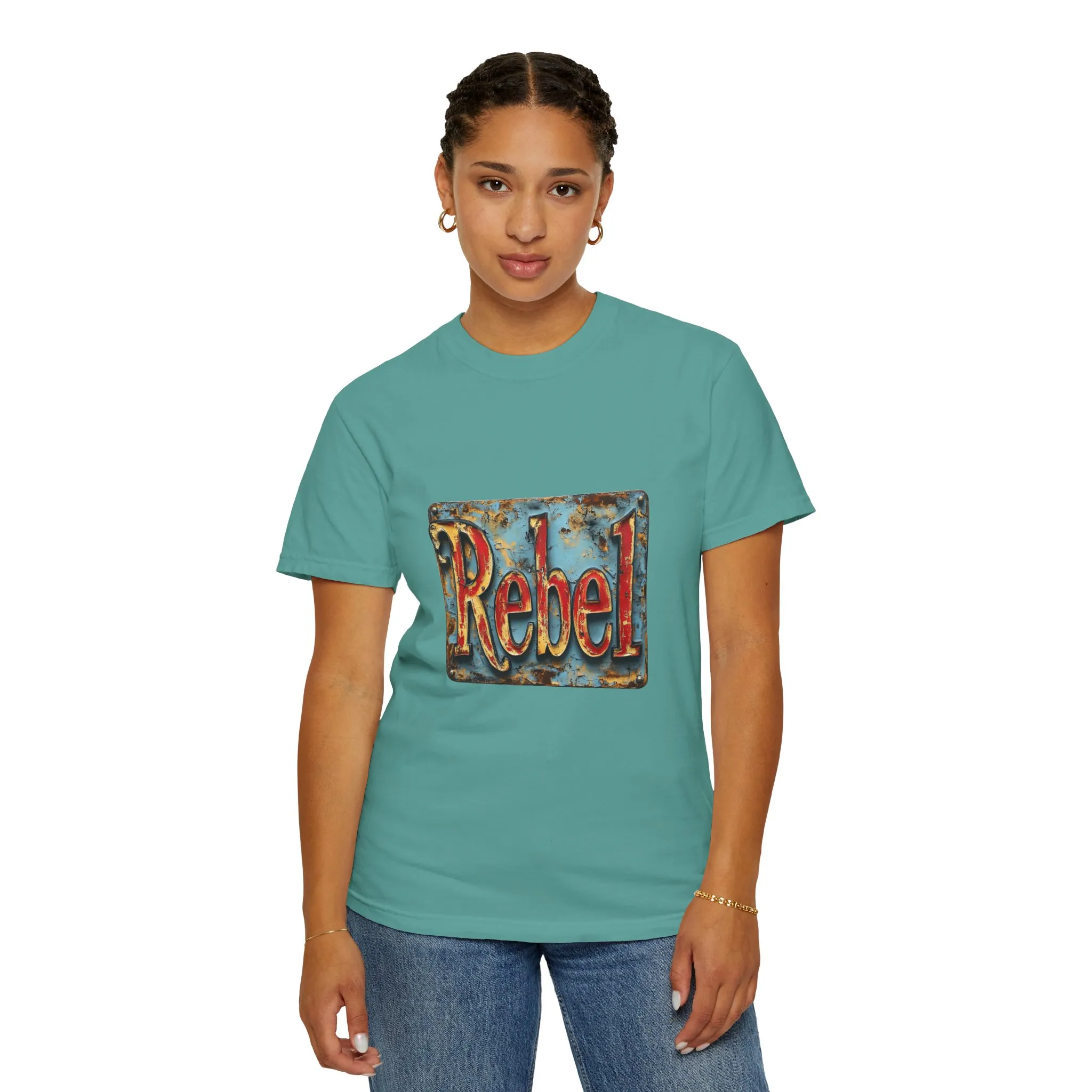 Rebel Unisex Garment-Dyed T-Shirt - Vintage Style Graphic Tee - Image 20