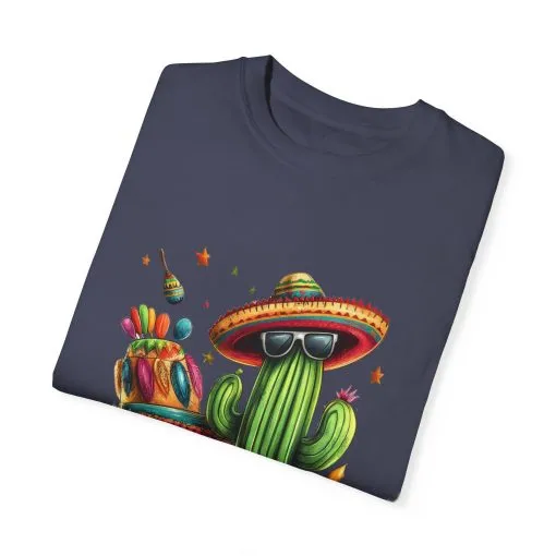 Vibrant Cactus Fiesta T-Shirt - Unisex Garment-Dyed Tee for Summer Celebrations - Image 50