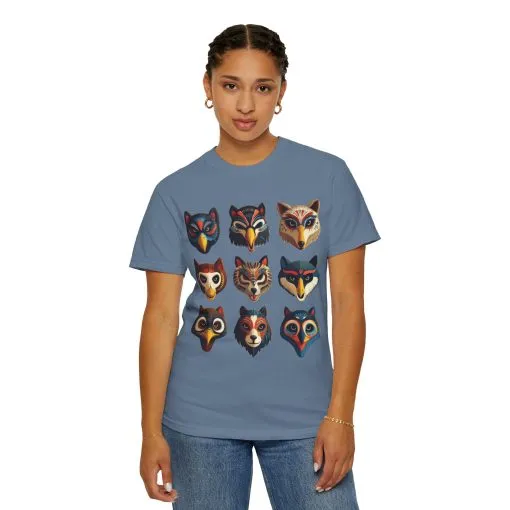 Wild Animal Masks Unisex Garment-Dyed T-Shirt - Image 16