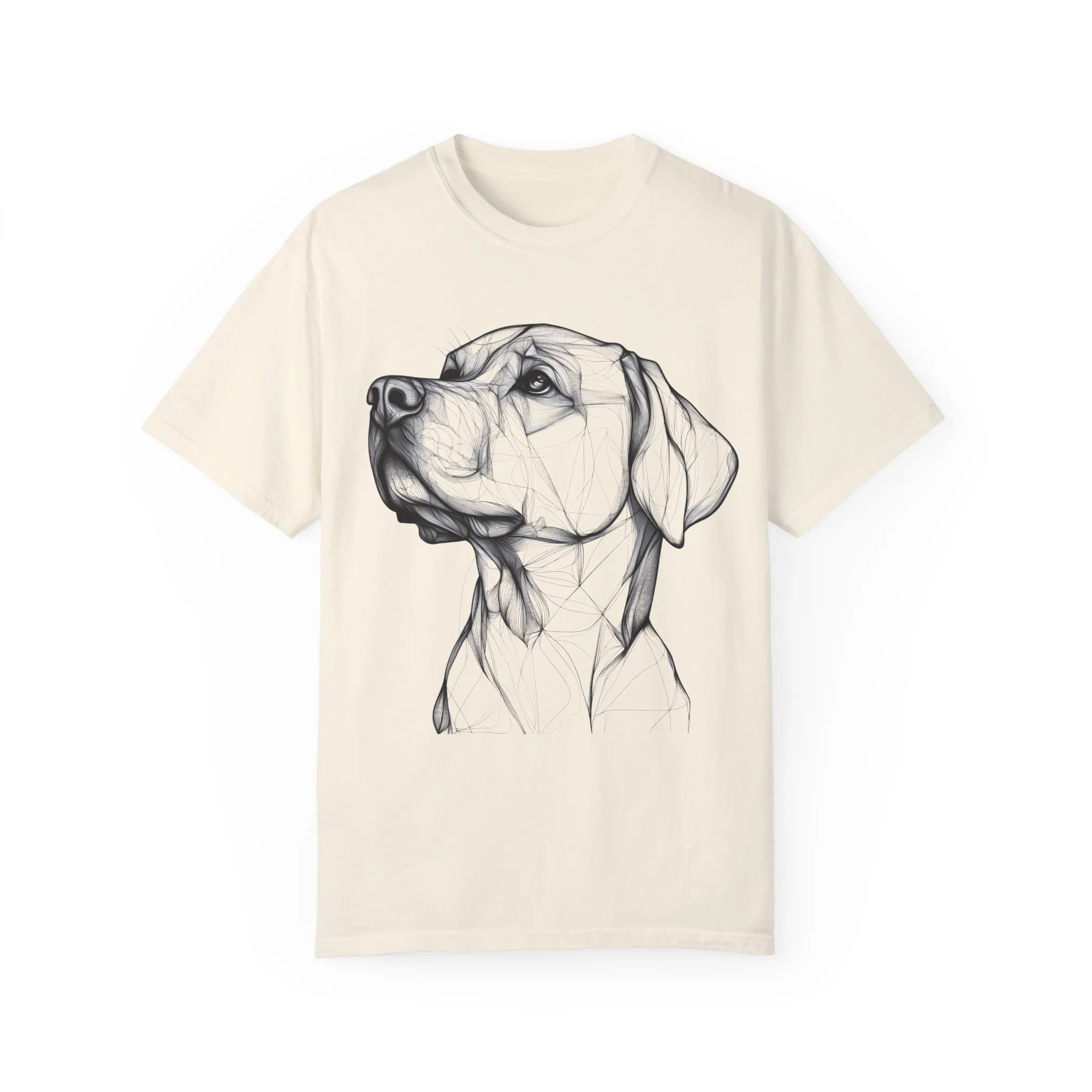 Stylish Dog Portrait Unisex Garment-Dyed T-Shirt - Image 5