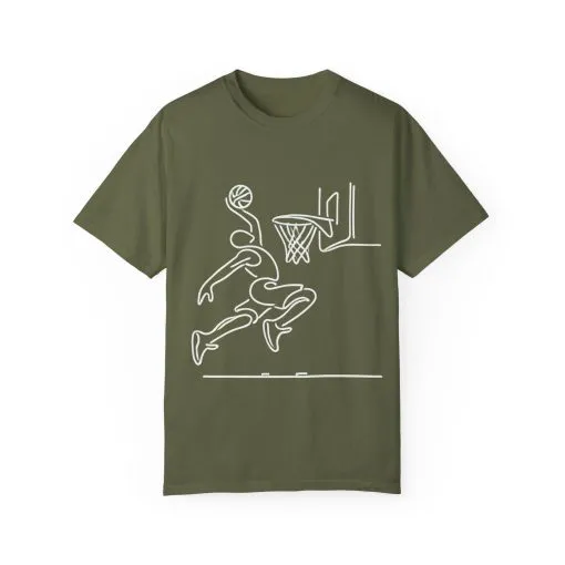 Unisex Basketball Outline T-shirt - Sporty Graphic Tee for Athletes - Image 9