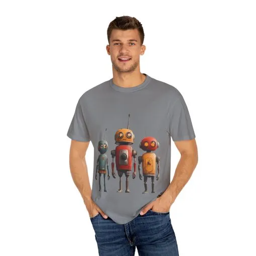 Vintage Robot Graphic Unisex T-shirt - Perfect for Tech Lovers - Image 19