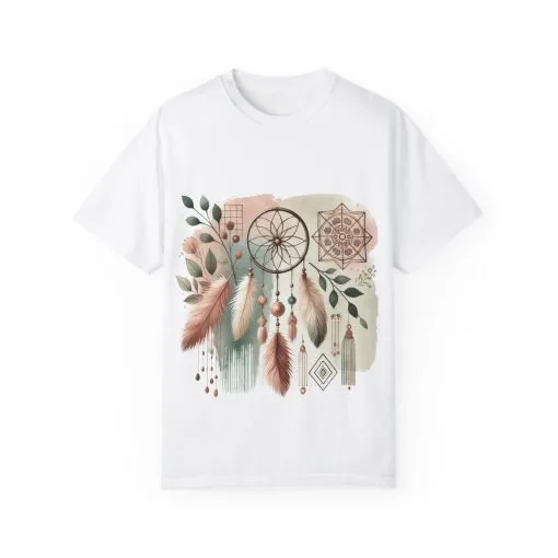 Dreamcatcher Boho T-Shirt | Unisex Garment-Dyed Tee for Spiritual Vibes - Image 5