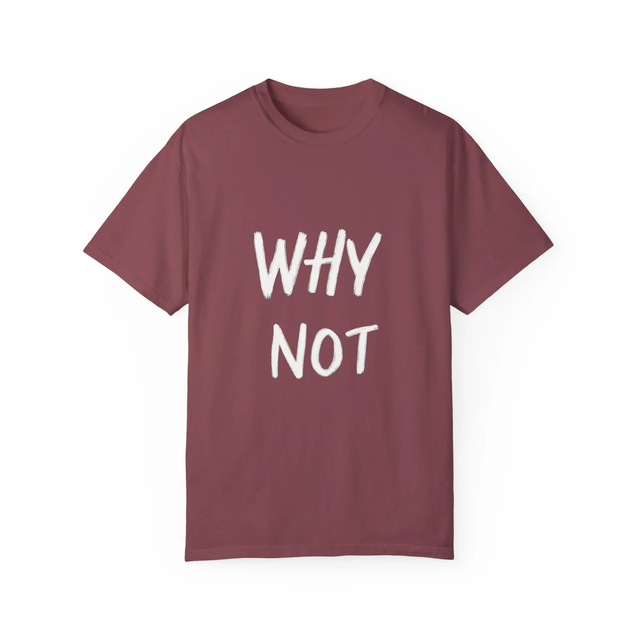 Unisex Why Not Garment-Dyed T-Shirt - Positive Vibe Casual Wear - Image 45