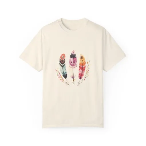 Boho Feather Graphic Unisex T-Shirt - Perfect for Nature Lovers & Casual Outfits - Image 6