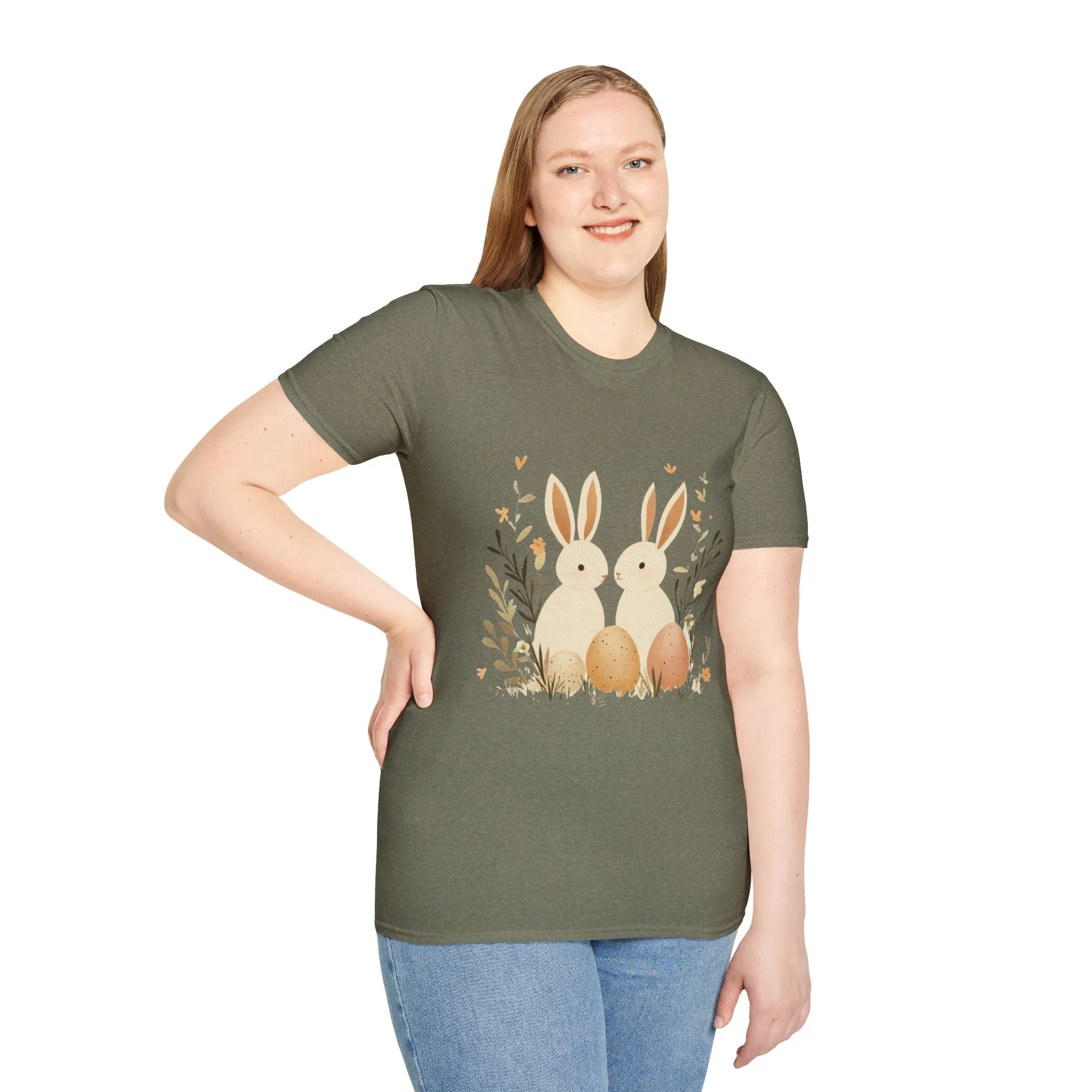 Easter Bunny Graphic Unisex Softstyle T-Shirt - Image 27