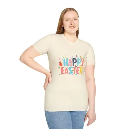 Happy Easter Unisex Softstyle T-Shirt - Vibrant Seasonal Tee for Spring Celebrations - Image 23