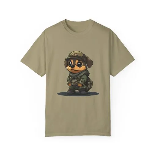 Cute Military Dog Graphic Unisex T-Shirt - Image 9
