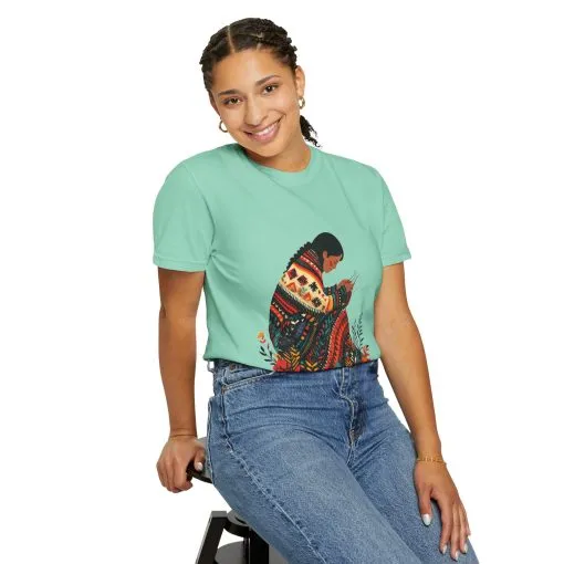 Cultural Heritage Unisex Garment-Dyed T-Shirt - Artisan Design - Image 20