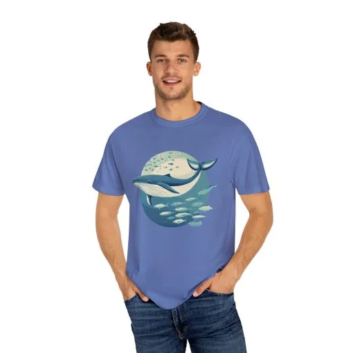 Whale Watching Unisex Garment-Dyed T-Shirt | Ocean Lover's Tee - Image 23