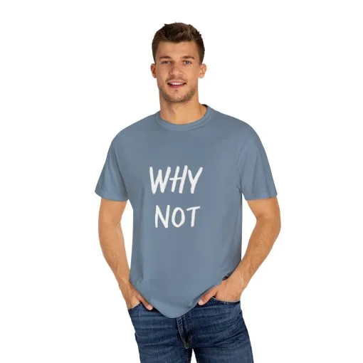 Why Not? Unisex Garment-Dyed T-Shirt - Casual Fun Statement Tee - Image 19