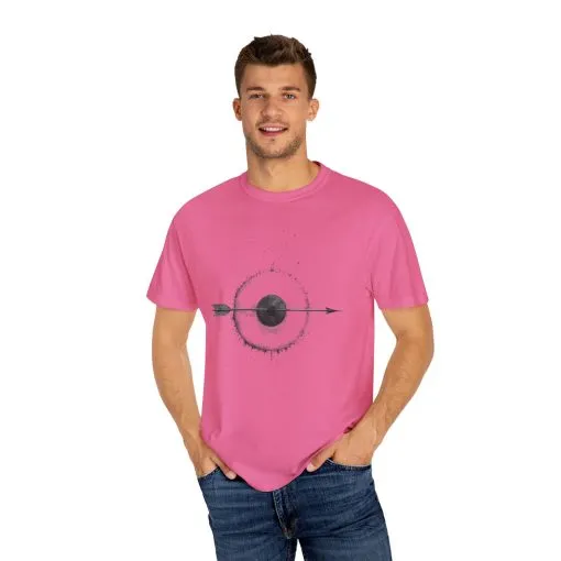 Unisex Garment-Dyed T-shirt with Unique Arrow and Target Design - Perfect for Casual Wear and Gifts - Image 52