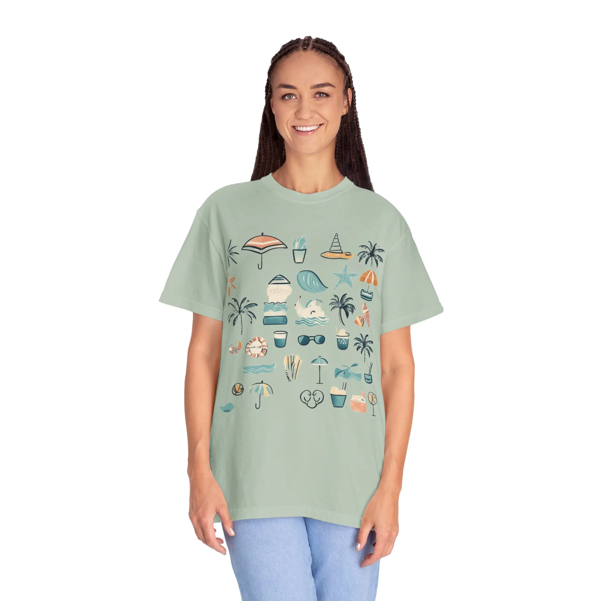 Beach Vibes Unisex Garment-Dyed T-Shirt | Summer Fun Graphic Tee - Image 19