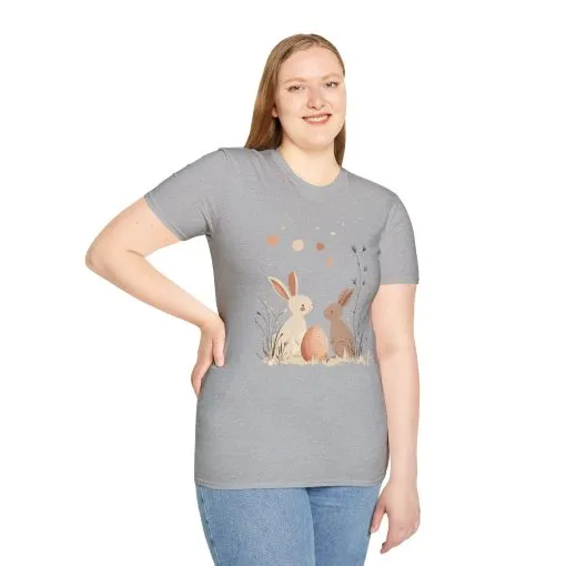 Spring Bunny Love Unisex Softstyle T-Shirt - Cute Floral Design for Easter Celebrations - Image 15
