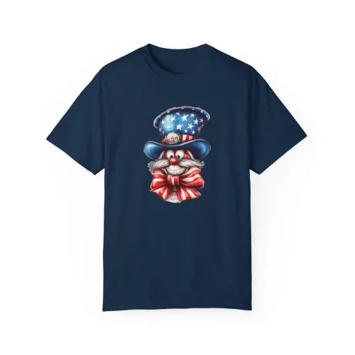 Patriotic Cat Unisex Garment-Dyed T-Shirt – Festive 4th of July Vibe - Image 9