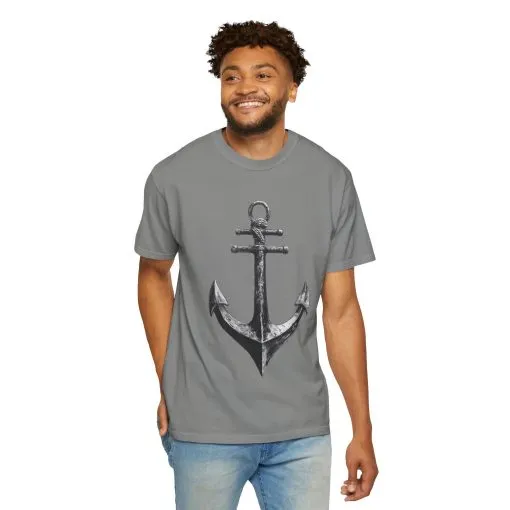 Nautical Anchor Unisex Garment-Dyed T-shirt | Casual Marine Style Wear - Image 32