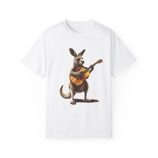 Funny Kangaroo Playing Guitar Unisex T-shirt - Image 5