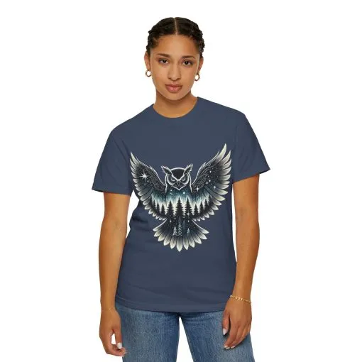 Unisex Garment-Dyed Owl T-Shirt | Nature-Inspired Design for Outdoor Lovers - Image 24