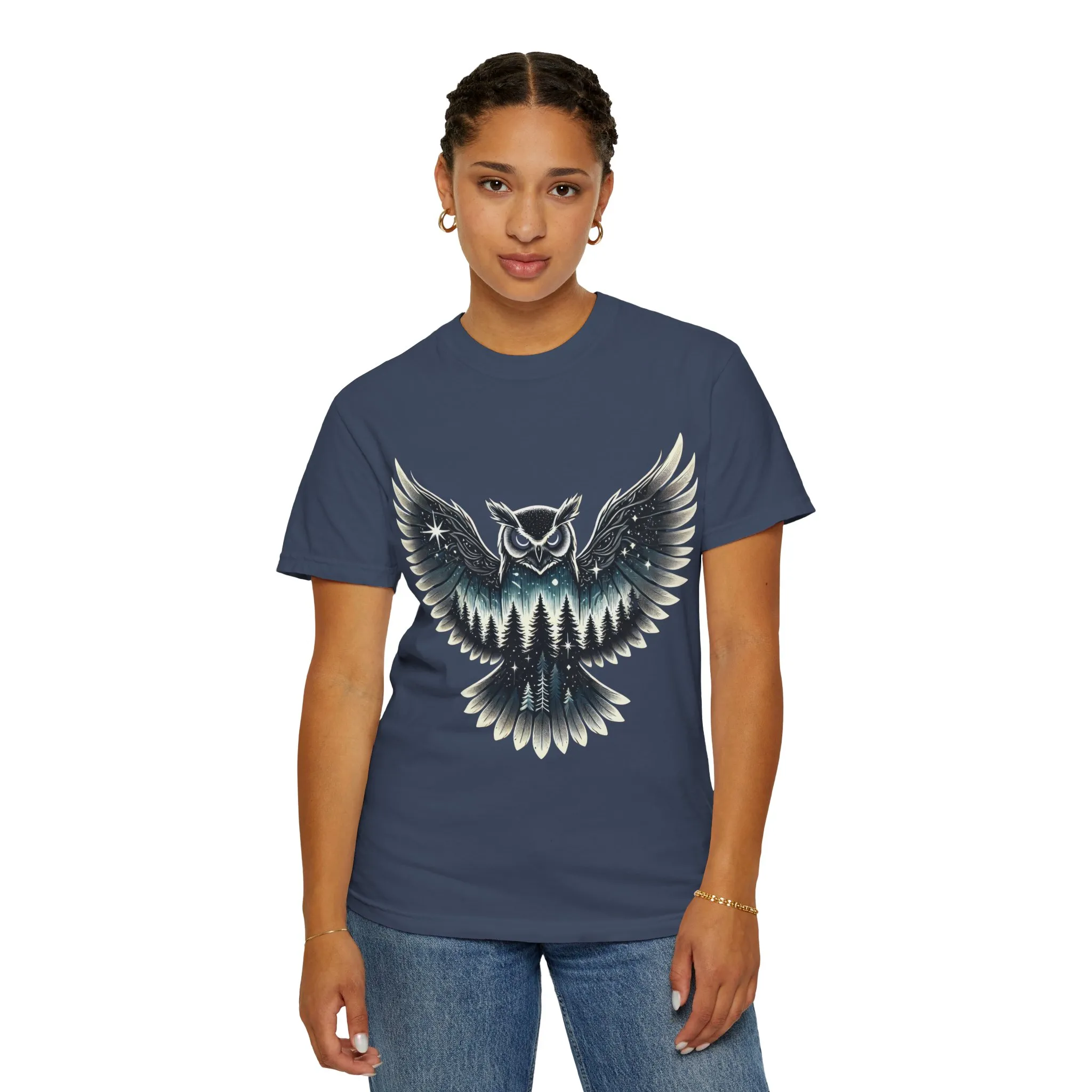 Unisex Garment-Dyed Owl T-Shirt | Nature-Inspired Design for Outdoor Lovers - Image 24