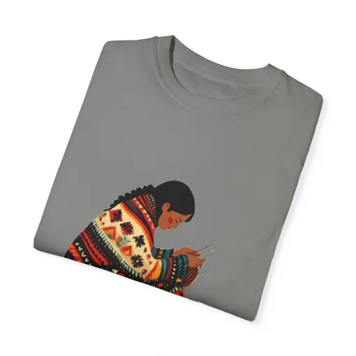 Cultural Heritage Unisex Garment-Dyed T-Shirt - Artisan Design - Image 30