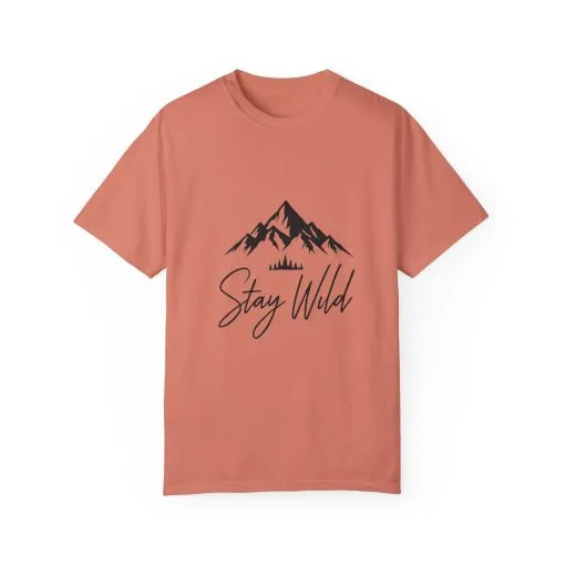 Stay Wild Unisex Garment-Dyed T-Shirt - Adventure & Nature Inspired - Image 5