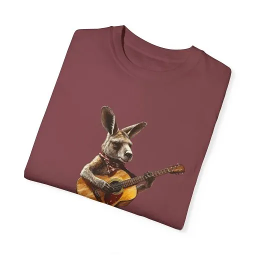 Funny Kangaroo Playing Guitar Unisex T-shirt - Image 46