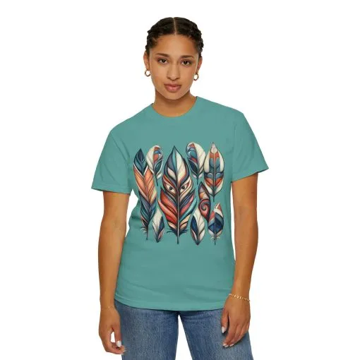 Bohemian Feathers Unisex T-Shirt - Artistic Nature Design - Image 30