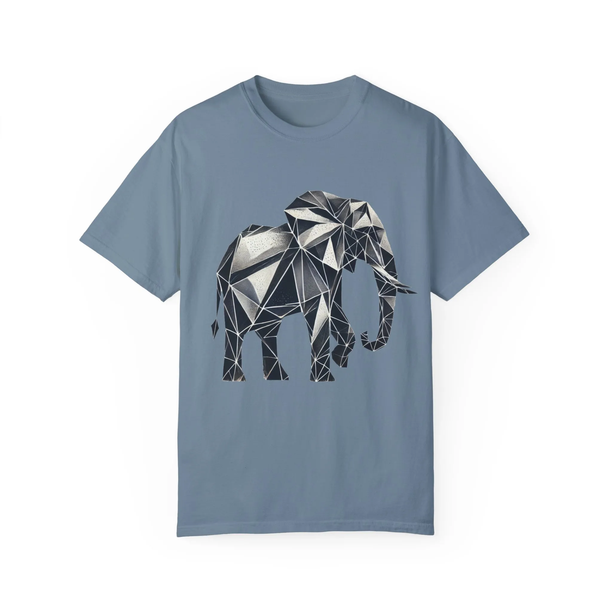 Geometric Elephant Unisex Garment-Dyed T-Shirt - Image 17