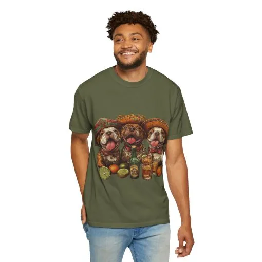 Funny Pug Party T-Shirt - Unisex Garment-Dyed Tee for Dog Lovers - Image 4