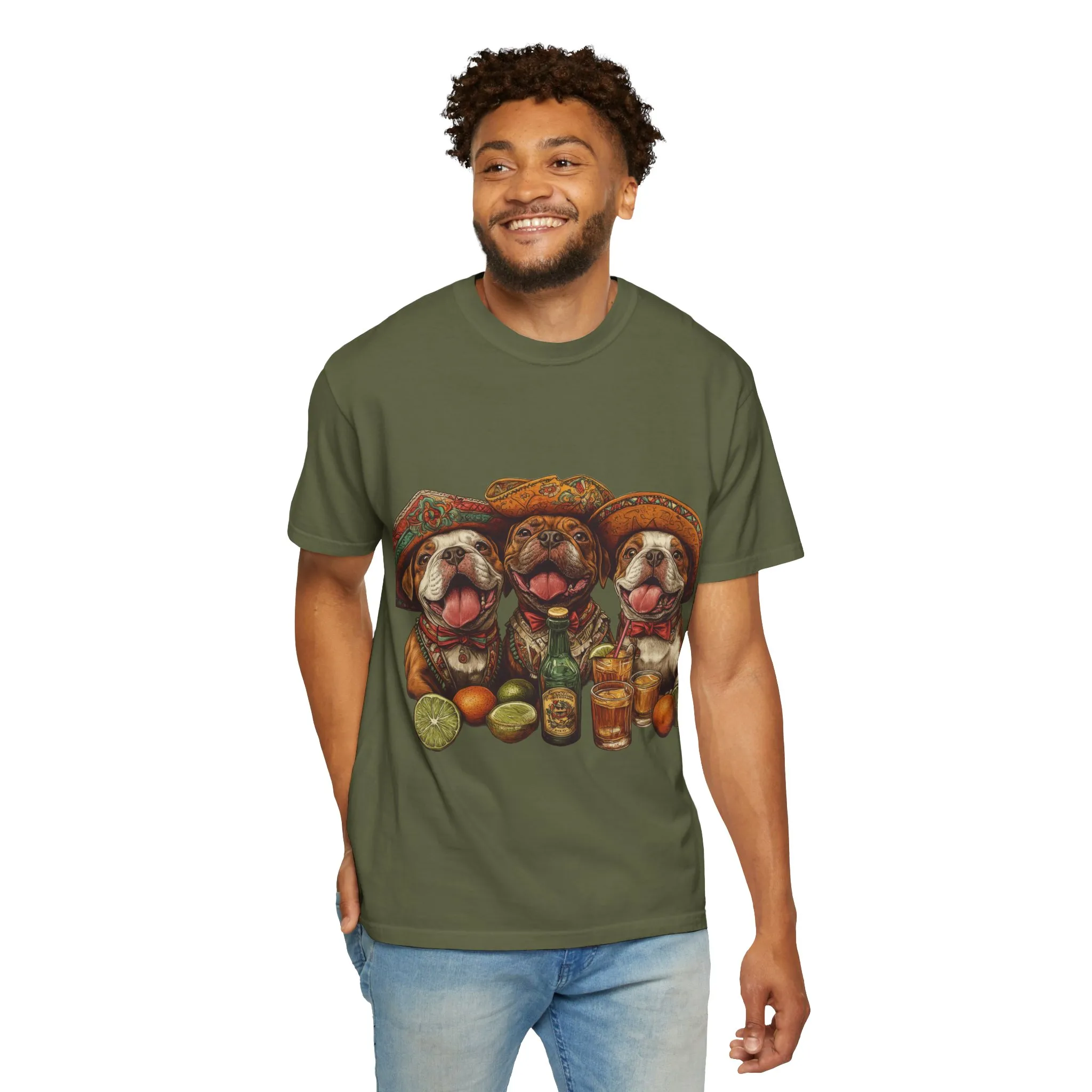 Funny Pug Party T-Shirt - Unisex Garment-Dyed Tee for Dog Lovers - Image 4