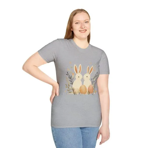 Easter Bunny Graphic Unisex Softstyle T-Shirt - Image 3