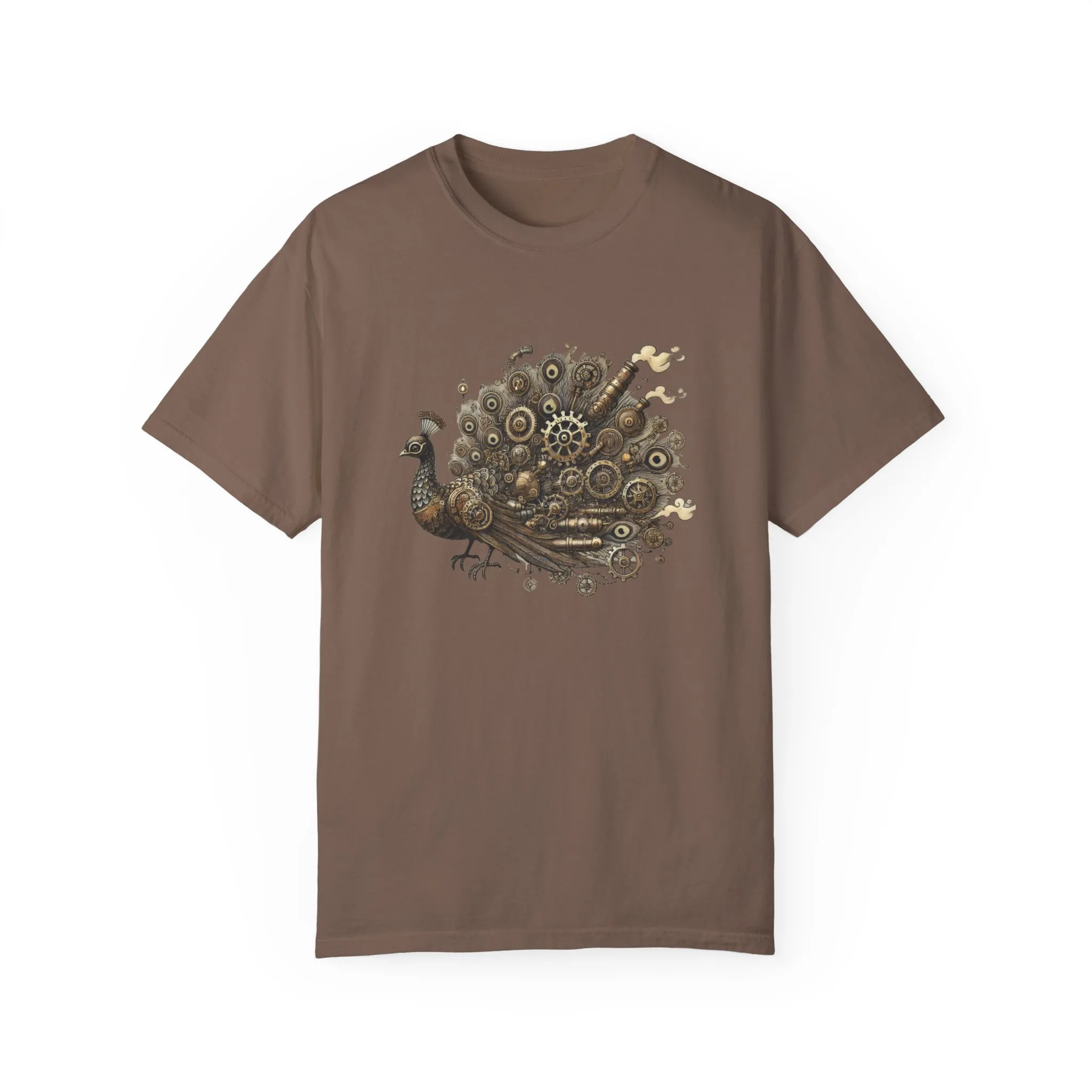 Steampunk Peacock Unisex Garment-Dyed T-Shirt - Image 21