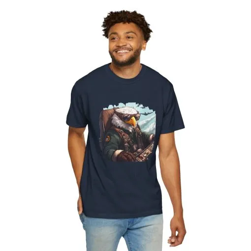 Pilot Eagle Unisex Garment-Dyed T-Shirt - Adventure Apparel for Aviation Enthusiasts - Image 32