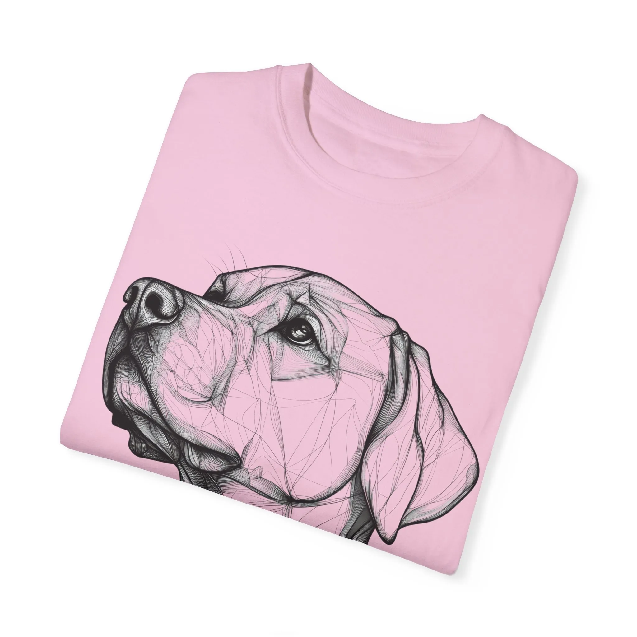 Stylish Dog Portrait Unisex Garment-Dyed T-Shirt - Image 22
