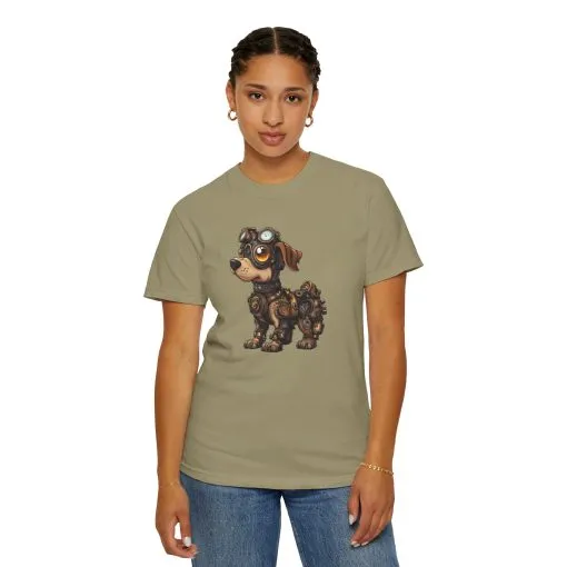 Steampunk Dog Unisex Garment-Dyed T-Shirt - Image 16