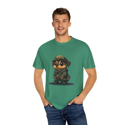 Cute Military Dog Graphic Unisex T-Shirt - Image 31