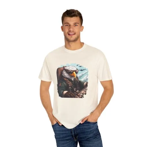 Pilot Eagle Unisex Garment-Dyed T-Shirt - Adventure Apparel for Aviation Enthusiasts - Image 11