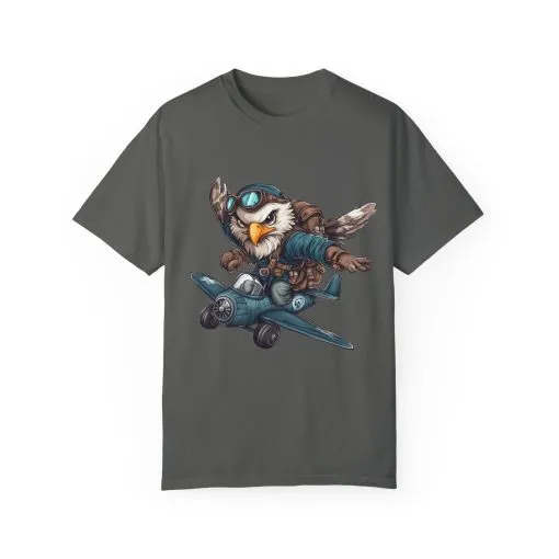 Adventure Owl Unisex Garment-Dyed T-Shirt - Perfect for Flyers and Animal Lovers - Image 9
