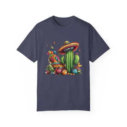 Vibrant Cactus Fiesta T-Shirt - Unisex Garment-Dyed Tee for Summer Celebrations - Image 49