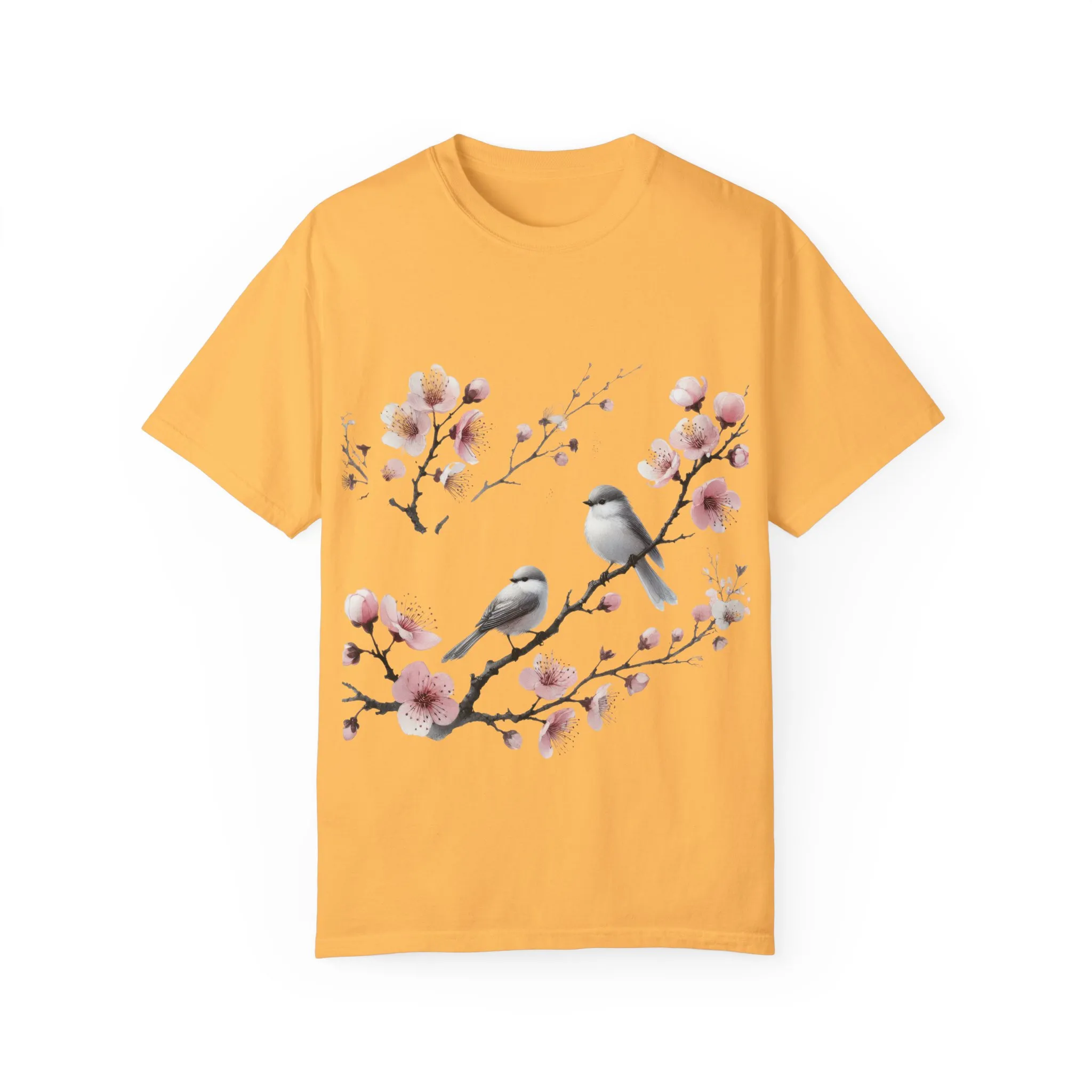 Spring Blossom Unisex T-Shirt - Floral Bird Design - Image 13