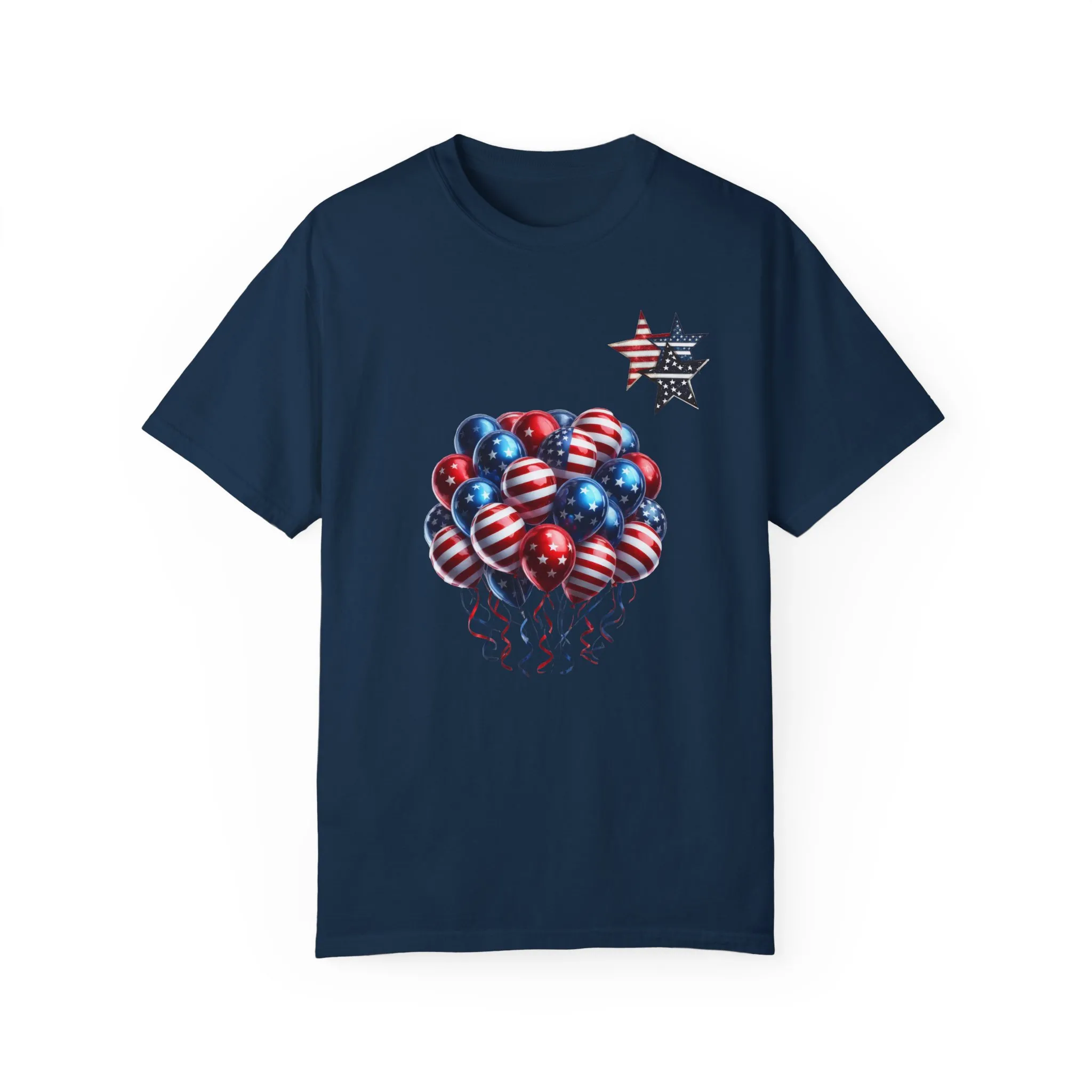 Patriotic Balloon T-Shirt | Unisex Garment-Dyed Tee for Independence Day Celebrations - Image 9